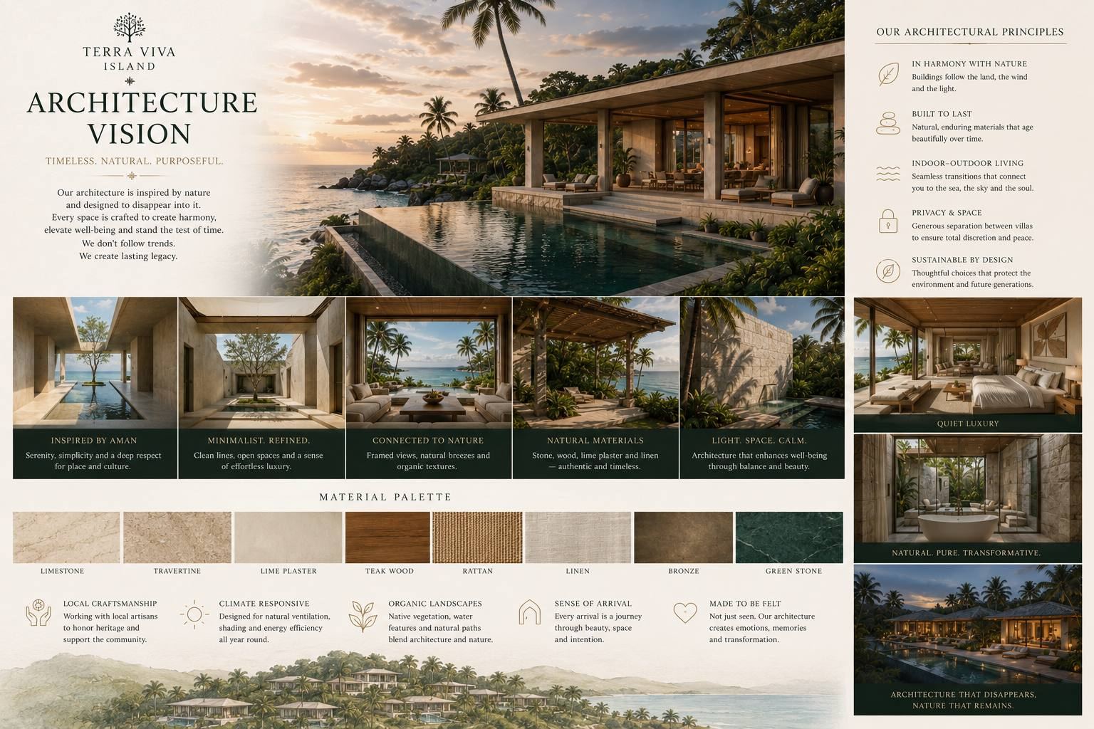Terra Viva architecture vision — timeless, natural, purposeful